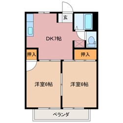 二見浦駅 徒歩25分 2階の物件間取画像